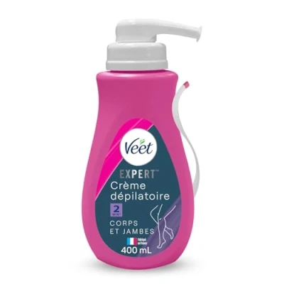 Obrázek VEET Expert Depilační krém pro tvrdé vlasy tělo a nohy působí během 2 minut 400 ml