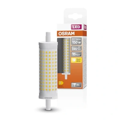 Obrázek OSRAM LED s paticí R7s, trubice 18. 2W lampou, náhrada za žárovku 150 W, 2452 lm, teplá bílá (2700 K)