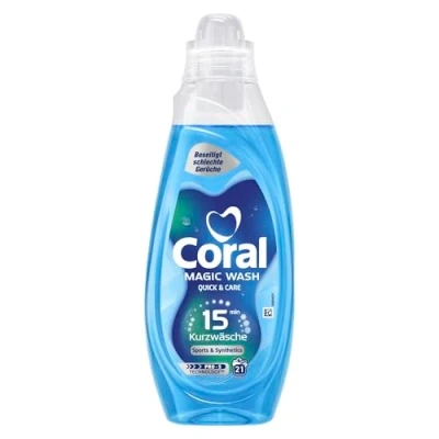 Obrázek Coral prací prostředek Magic Wash Quick &amp; Care Sports Synthetics tekutý na 15 minut, krátké prádlo S technologií PRO 21 WL