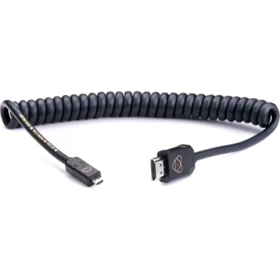 Obrázek Atomos Atom 4 K60 C2 HDMI kabel Micro 40 cm, Cast Connector (80 cm Extended) Černá