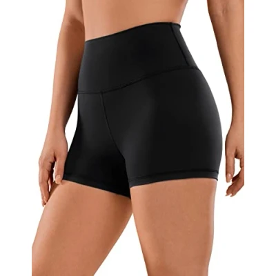 Obrázek CRZ YOGA Naked Feeling dámské krátké legíny na jógu High Waist neprůhledné Fithess šortky cyklistické kalhoty sportovní 7/10/15/20 cm, černá