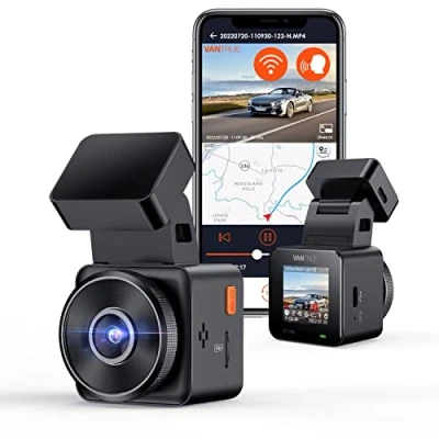 Obrázek VANTRUE E1 lite Mini Dashcam WiFi přední 1080P HDR/30fps s hlasovým ovládáním, 1,54&#039;&#039; IPS skrytá kamera na přístrojovou desku, 160 noční vidění, 24 hodin parkovací monitorování, GPS, G senzor, Loop