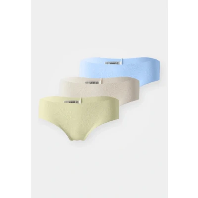 Obrázek Lindex Brief Brazilian FREE CUT 3 PACK Kalhotky, Ženy, Velikost: XS, Light yellow