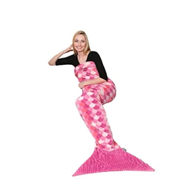 Obrázek Kanguru Deka Sirena růžová mořská panna, polyester, L: 200 cm
