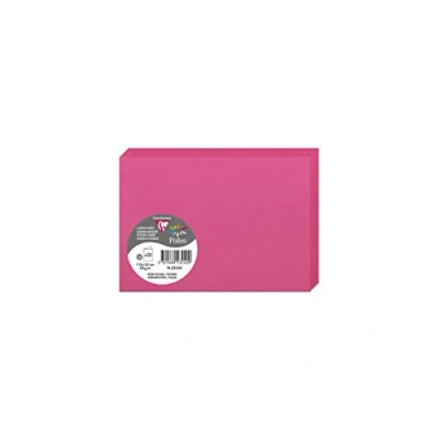 Obrázek Clairefontaine 2324C balení s 25 dvojitými kartami pyl, 210 g, ve formátu C6, 110 x 155 mm, fuchsiová