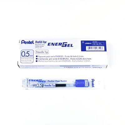 Obrázek Pentel LRN5 C náhradní náplň pro gelové tužky Ener0,25 mm tloušťka čáry, průměr kuličky 0,5 mm, 12 kusů, modrá