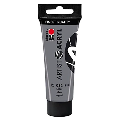 Obrázek Marabu akrylová Barva Artist akryl, 22 ml, Stříbrná