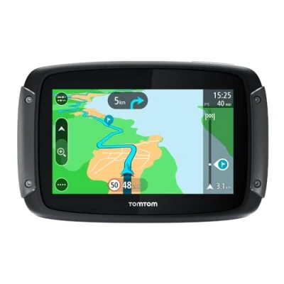 Obrázek TomTom Rider 50 Motorrad Navi (4,3 Zoll, mit kurvigen und bergigen Strecken speziell für Motorräder, Updates über Wi Fi, 3 Monate Traffic Radarkameras, 23 Länder Westeuropas)
