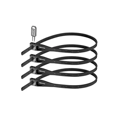 Obrázek Hiplok Z LOK 4 PACK, Multifunktions Sicherheitsband, Unisex, ALL BLACK, 40cm Schließumfang