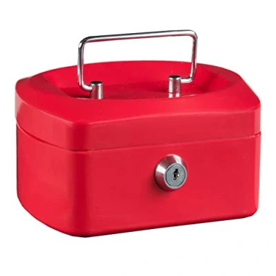 Obrázek Idena 50026 kazeta na peníze 6&quot;, velikost 155 x 120 90 mm, barva červená, 1 kus