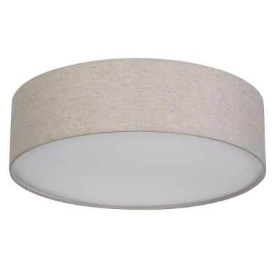 Obrázek REV stropní svítidlo obývací pokoj, ložnice &amp; kuchyň kulaté 60 cm s látkovým stínidlem ve vintage vzhledu, šedošedá