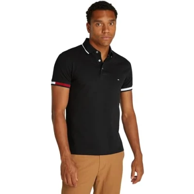 Obrázek Tommy Hilfiger Pánské polotriko S/S, Black (Black), XXL