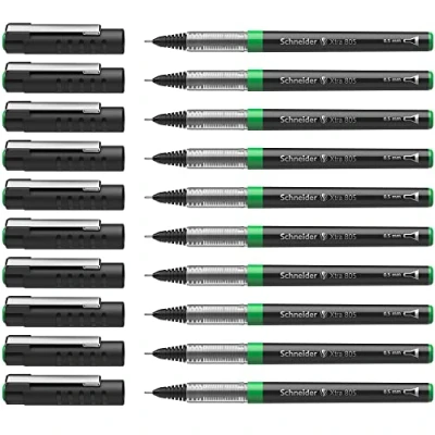 Obrázek Schneider Xtra 805 kuličkové pero (trubicová špička z ušlechtilé oceli, 0,5 mm) balení 10 ks zelené