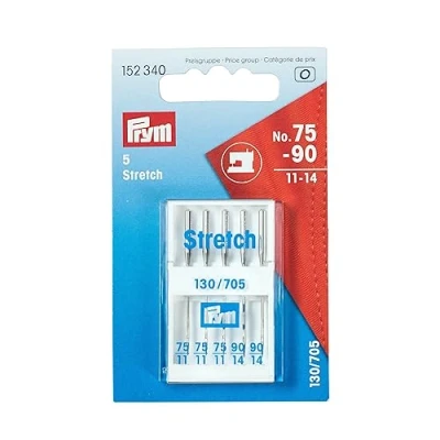 Obrázek Prym 152340 Nähmaschinennadeln 130/705 Stretch, 75 und 90, silberfarbig, No, No. +90