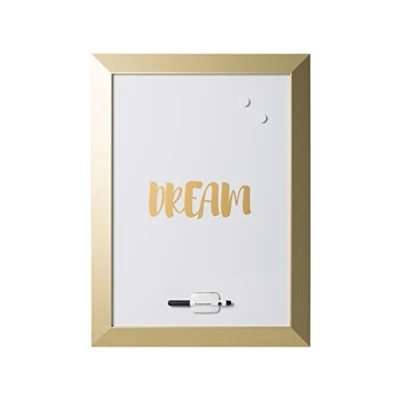 Obrázek Bi Office, Whiteboard Kamashi &quot;Dream&quot;, magnetická, suchý omývatelný, Zlato MDF rám, 45 x 60 cm
