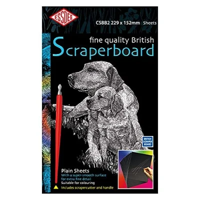 Obrázek Essdee Britská kreativní sada pro scraperboard 229 x 152 mm (balení 5 listů)