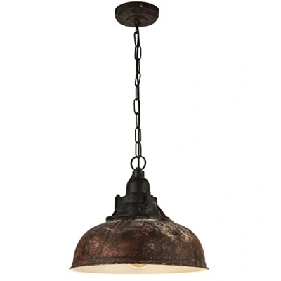 Obrázek EGLO závěsné svítidlo Grantham 1, 1 plamenné vintage v průmyslovém designu, retro závěsná lampa z oceli nerezovém vzhledu, objímka E27