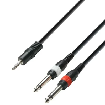 Obrázek Adam Hall Cables 3 STAR YWPP 0300 Y kabel 2 x konektor TS na mini jack TRS m