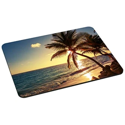 Obrázek PEDEA Gaming a Office podložka pod myš 220 x 180 mm se sešitými okraji protiskluzovou spodní stranou, beach