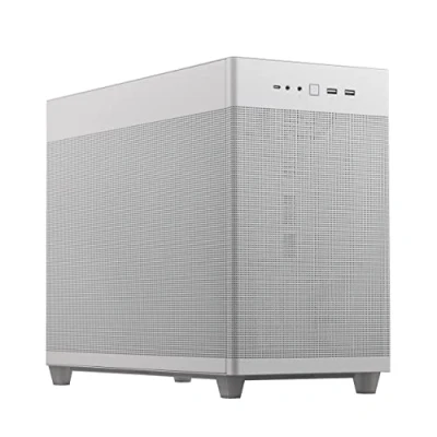 Obrázek ASUS Prime AP201 MicroATX Gehäuse weiß (33 Liter, unterstützt 280 &amp; 360 mm Kühler, Grafikkarten bis 338 Länge und Standard ATX Netzteile)