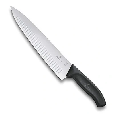 Obrázek Victorinox Swiss Classic, profesionální porcovací nůž, extra ostrá čepel, kulový brus, 25 cm, plastová rukojeť, nerezová ocel, černý