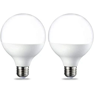 Obrázek Amazon Basics Světelný zdroj LED, tvar globe (G93), se závitem Edison (E27), 14,5 W (odpovídá 100 W), teplá bílá, nestmívatelná, 2 kusy