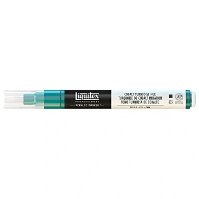 Obrázek Liquitex Akrylová barva, imitace kobaltu, tyrkysová, akrylový popisovač 2 4 mm hrot