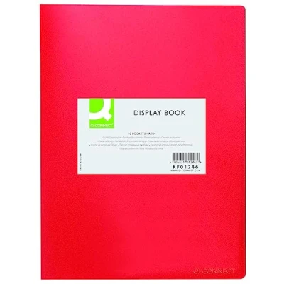 Obrázek Q Connect KF01246 Sichtbuch 10 Hüllen, Einband PP, 450 mym, rot