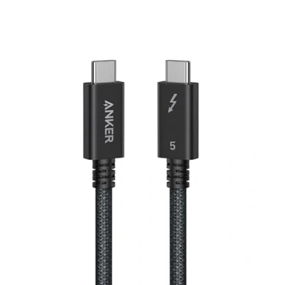 Obrázek Anker Kabel Prime Thunderbolt 5, 100cm USB C na kabel, výkon 240 W, přenos dat 80 Gbps, šířka pásma až 120 displej 8K/4K, pro iPhone 16, MacBook, atd. (certifikováno 5)