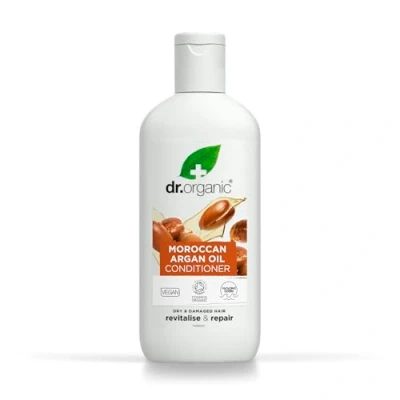 Obrázek Dr Organic Marocký arganový olej kondicionér, oživující, přírodní, veganský, bez pokusů na zvířatech, parabenů a SLS, recyklovatelný &amp; recyklovaný z plastu vázaného v moři, certifikovaný, bio 265