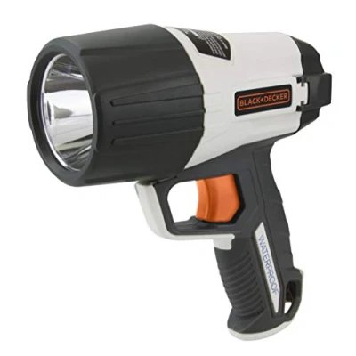 Obrázek Black &amp; Decker WPAK5BE LED Flutlicht Wasserdichte und wiederaufladbare Del Taschenlampe mit energiesparendem Halo Modus (500 Lumen, 5 Watt)