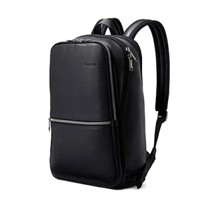 Obrázek Samsonite Klasický štíhlý kožený batoh, černá, batoh
