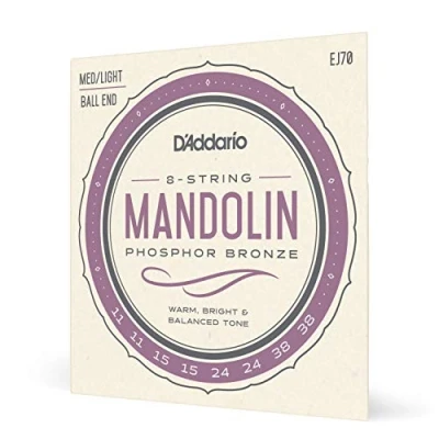 Obrázek D&#039;Addario EJ70 sada strun pro mandolínu, mandocello a mandolínu s kuličkovým koncem