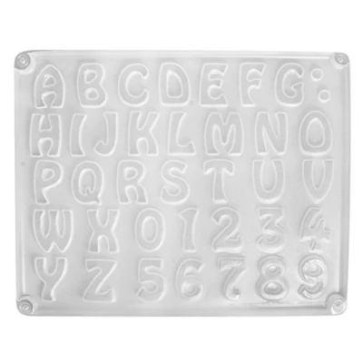 Obrázek Rayher odlévací forma písmena/číslice, plast, velikost tvar 23 x 18 cm, písmena/číslice cca 2 3 ideální pro lití kreativním betonem, prášek Raysin, licí vhodná potraviny,