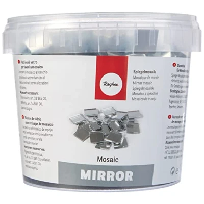 Obrázek Rayher Hobby zrcadlová mozaika 1,5 x cm, cca 1000 kusů, plechovka 1 kg, 1453600