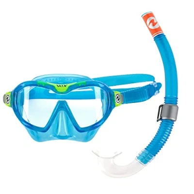 Obrázek AQUALUNG Combo Mix , Tauchmaske + Schnorchel für Tauchen, Wassersport und Schnorcheln Kinder ab 4 Jahren mit UV Schutz, Silikondichtung beschlag leckagefreien Gläsern Jungen &amp; Mädchen