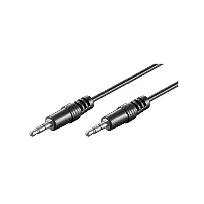 Obrázek goobay 3,5mm jack spojovací kabel HQ, černý, 0,6 m 3,5 mm konektor (3 Pin, stereo) &gt;