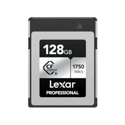 Obrázek Lexar karta Professional Silver Series 128 GB CFexpress, typ B CFe karta, rychlost čtení až 1750 MB/s, CF s PCIe Gen3x2, kompatibilní DSLR, zpětná kamerou XQD (LCXEXSL128G RNENG)