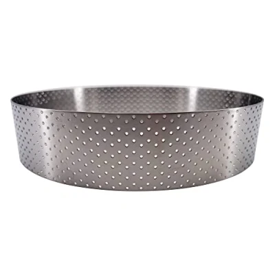 Obrázek De Buyer Runder Tortenring VALHORNA aus perforiertem Edelstahl Durchmesser 15,5 cm, Höhe 3,5 cm 3099.06, Silber