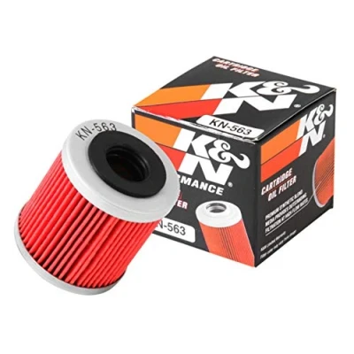 Obrázek K&amp;N Powersports olejový filtr kartuše 45 x 47 mm kompatibilní s Aprilia, Derbi, Husqvarna (KN 563), červená