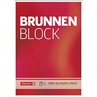 Obrázek Baier &amp; Schneider Brunnen dopisní blok / Psací (A4, čtverečkovaný, 50 listů, 70 g/m², 2krát děrovaný)