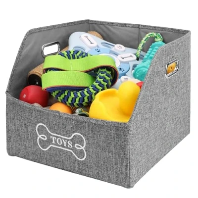 Obrázek BELLE VOUS Skládací psí hračka úložný box organizér s úchyty pro hračky psy a oblečení na příslušenství koš bedna