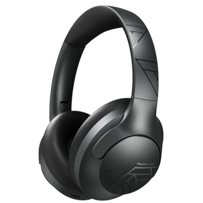 Obrázek PowerLocus Bluetooth sluchátka Over Ear, doba hraní 50 hodin, 4 EQ režimy, bezdrátová sluchátka, skládací s mikrofonem, hiFi stereo, otočná o 90 stupňů, pro mobilní