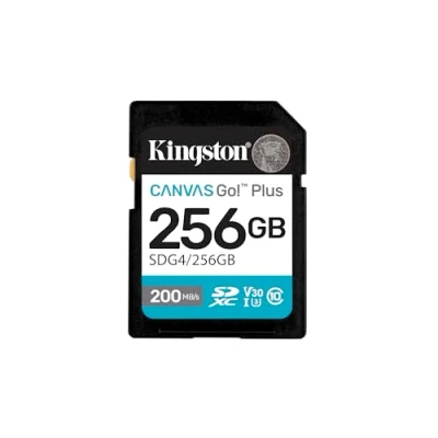Obrázek Kingston Canvas Go Plus SDXC paměťová karta Gen4 200MB/s C10 UHS I U3 V30 256GB SDG4/256GB