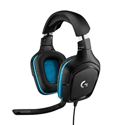 Obrázek Logitech G 432 kabelový herní headset, 7.1 Surround Sound, DTS Headphone: X 2.0, nažehlovací mikrofon s flipovým ztlumením, náušníky umělou kůží, PC/Mac/Xbox One/PS4/Nintendo Switch černý