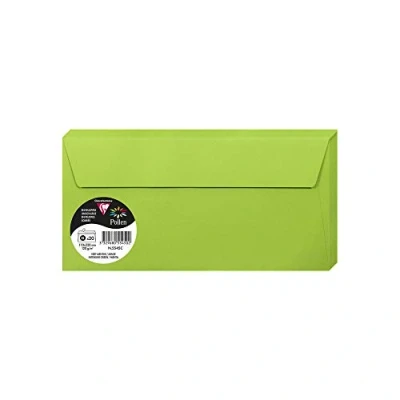 Obrázek Clairefontaine 5545C balení s 20 obálkami pylu, formát DL, 110 x 220 mm, 120 g, ideální pro korespondenci a pozvánky, mátově zelená, 1