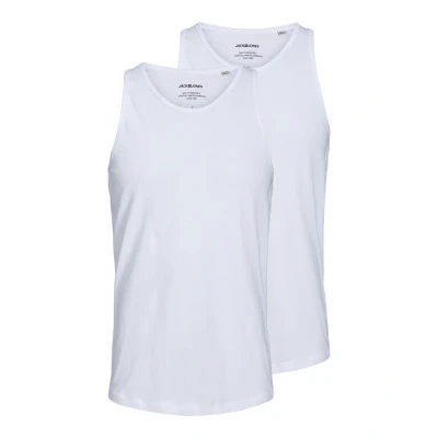 Obrázek Jack &amp; Jones Jacbasic Tanktop 2 PACK Tílko, Muži, Velikost: Large, White