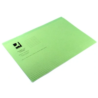 Obrázek Q CONNECT Desky na spisy, velmi lehké, 180 g/m², formát Foolscap 100 zelená