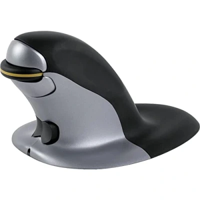 Obrázek Fellowes Penguin Maus Größe M 9894701 vertikal kabellos, Schwarz/Grau