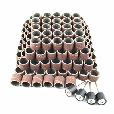 Obrázek Merryland Brusné pouzdro pro Dremel 184 kusů, brusný pás 120# 13 X mm 180 kusů a válec 4 kusy, smyčka manikúru pedikúru, mini otočné nářadí příslušenství elektrické nářadí, RMTA184C3
